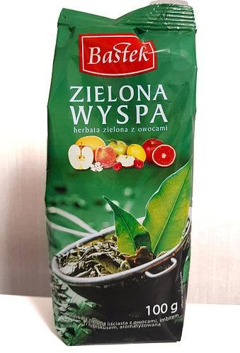 Чай зелений листовий з добавками шматочками фруктів Bastek, 100 г, Польща