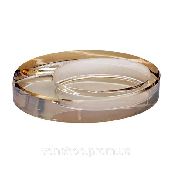 Скляна попільничка для сигарет 13х7.5х2.5 см попільничка декоративна настільна Золотиста HP-4-134 | Зображення 2