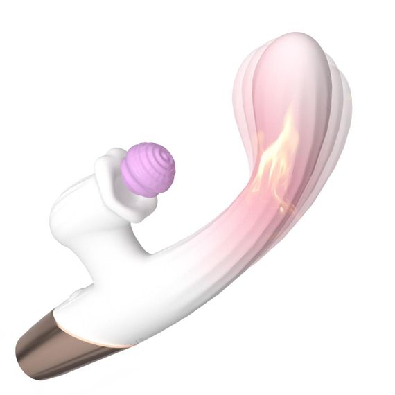 Вібратор-кролик 3 в 1 із функцією нагрівання Dual Action Heating Vibe Sex Aura | Зображення 6