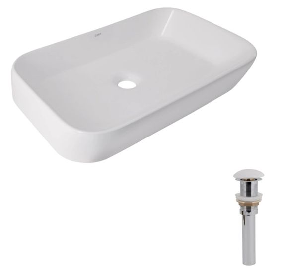 Раковина накладна Qtap Scorpio 550x390x120 White з донним клапаном QT14112243WN48463 | Зображення 5