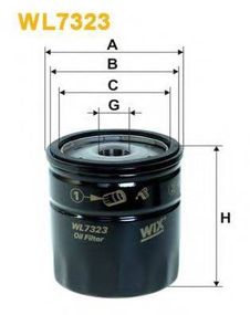 Фільтр оливи WIX FILTERS WL7323 на MAZDA 6 Sport (GH)