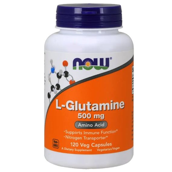 Глютамін NOW Foods L-Glutamine 500 mg 120 Veg Caps