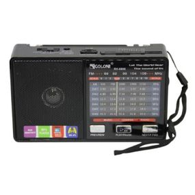 Радиоприемник переносной аккумуляторный с функцией подключения по Bluetooth GOLON RX382 LED Черный