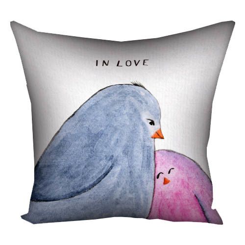 Подушка габардинова з принтом In love 40x40 см (4P_19L014)