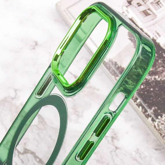 Чохол TPU Iris with MagSafe для Apple iPhone 14 Pro (6.1") Зелений | Зображення 6