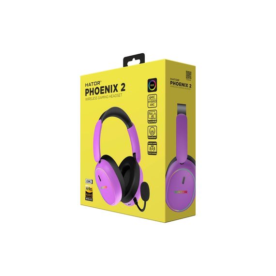 Навушники Hator Phoenix 2 Wireless Hi-Res SyncHUB Cyber Violet (ESH42) | Зображення 5