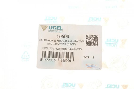 Подушка двигателя задняя нижняя Renault Kangoo 1.5dCi 08-  10600 | Зображення 6