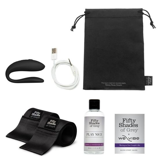 Набір з парним вібратором Sync Lite We-Vibe та Moving As One від Fifty Shades of Grey, чорний | Зображення 7
