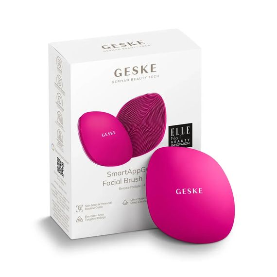 Щітка для обличчя GESKE Facial Brush 4в1 white, Малиновий | Зображення 8