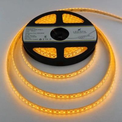 Светодиодная лента LED-STIL 9,6 Вт/м 2835 120 діодів IP68 12 Вольт 70 lm ЖОВТИЙ (DFN2835-120A-IP68-Y) - Топ | Зображення 3