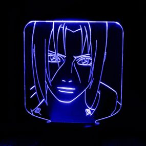 Акриловый светильник-ночник Учиха Итачи 5 синий tty-n001605
