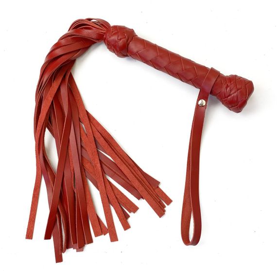 Флоггер маленький / мартинет, 30 хвостов по 35 см, цвет красный sexstyle | Зображення 2
