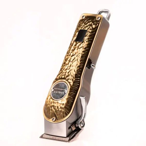 Машинка для стрижки Sokany аккумуляторная с 4 насадками и USB золото SK-LF-9976 | Зображення 1
