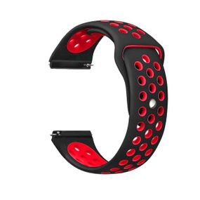 Спортивний ремінець Primolux Perfor Sport з перфорацією для годинника Huawei Watch GT2/GT Active 46mm - Black&Red