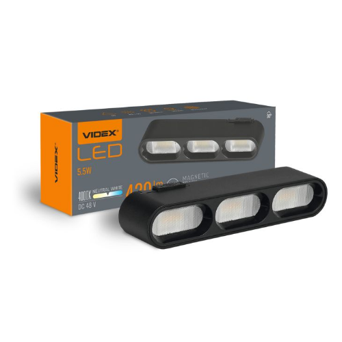LED Світильник магнітний трековий 5,5W 4000К 48V чорний VL-TRMS-LD13B Videx | Зображення 8