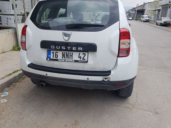 Накладка на задній бампер EuroCap (ABS) для Dacia Duster 2008-2018 рр | Зображення 1