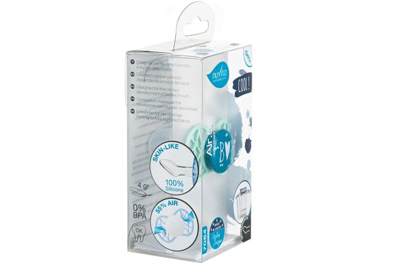 Пустышка ортодонтическая Nuvita NV7064 Air55 Cool 0m+ &quot;BOY&quot; зеленая (NV7064NG) | Зображення 3