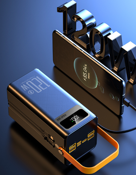 Потужний Powerbank 50000 мАг з швидкою зарядкою 22.5W і ліхтариком | Зображення 8