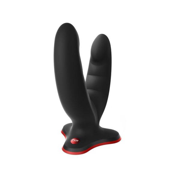 Двойной фаллоимитатор Fun Factory RYDE black, гибкие стволы, присоска sexstyle