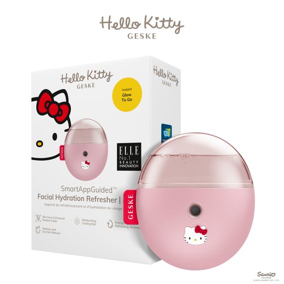 Электронный освежитель для увлажнения лица GESKE Facial Hydration Refresher 4в1 Hello Kitty pink, Розовый