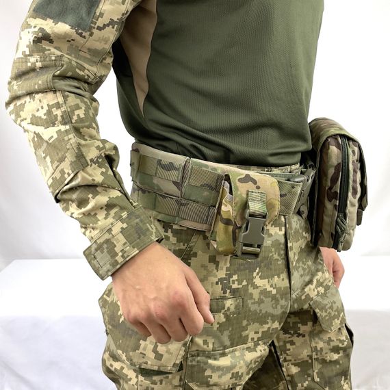 Пояс двойной тактический разгрузочный быстросбросный IRR Cordura 500 D Мультикам (multicam) | Зображення 5