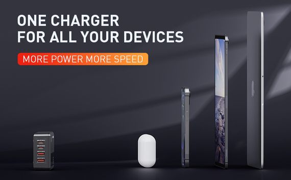 LDNIO A4809C: Універсальний зарядний пристрій 100 Вт з 4 портами (2x USB-C, 2x USB-A) та LED-дисплеєм | Зображення 4