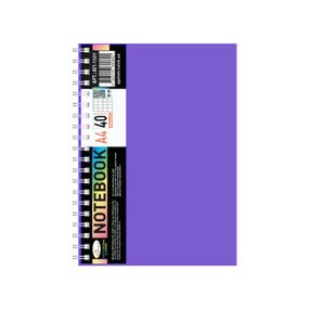 Блокнот А4 АП-1501(Violet) 40 листов, пружина сбоку