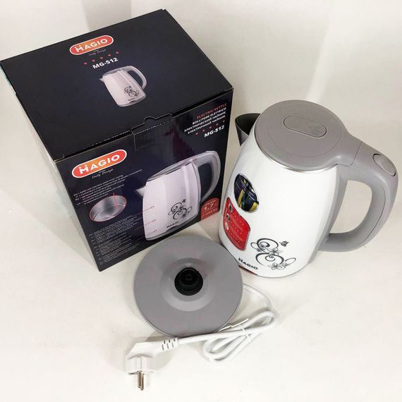 Електрочайник MAGIO MG-512, 1.7л, стильний електрочайник, чайник електро, NK-241 чайник дисковий | Зображення 8