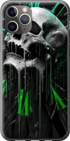 Чехол на iPhone 11 Pro Max Череп-часы "4100u-1723-17620"