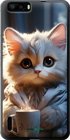 Чохол на Huawei Honor 6 Plus Білий кіт "5646u-179-2448"