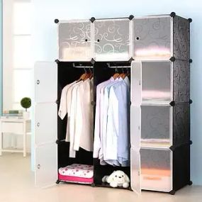 Пластикова складана шафа Storage Cube Cabinet 12 секцій
