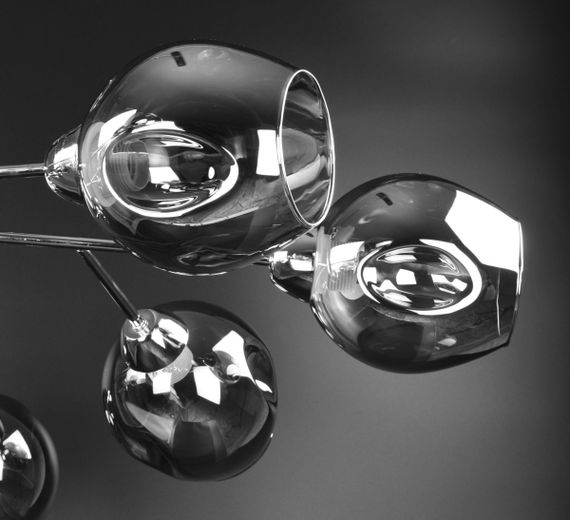 Люстра стельова на 8 лампочок 26546 Хром 40х70х90 см. | Зображення 4