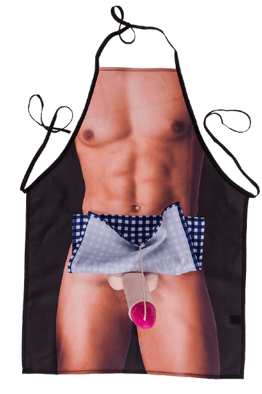 Кухонний фартух з плюшевим пенісом Kitchen Apron Men Body Sex Aura | Зображення 1
