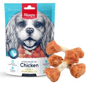 Wanpy Chicken Jerky Dumbbells ванпи кость-гантель з в'яленою куркою ласощі для собак 0.1кг