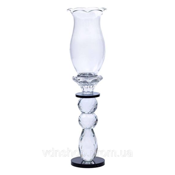Підсвічник скляний 7×32 см підсвічник декоративний келих на ніжці HP-4-3L | Зображення 1