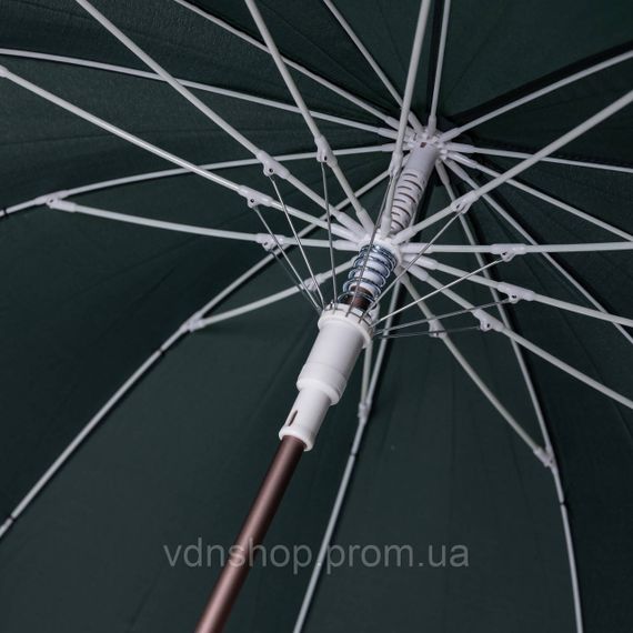 Класична парасолька-тростина з чохлом напівавтомат з поліестеру міцна надійна 12 спиць діаметр 120 см Зелений HP-23-16GR | Зображення 7