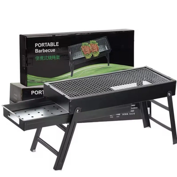 Портативний мангал барбекю 60*22*33, складний мангал-гриль ідеально підійде для пікніків, кемпінгу або дачі | Зображення 5