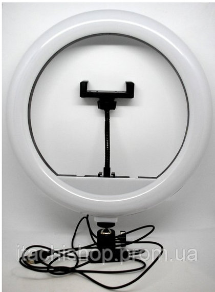 Кольцевая светодиодная Led лампа YQ 30 cm держателем для телефона и креплением под штатив