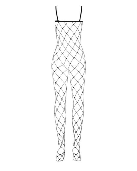 Бодістокінг з великим вічком і відкритими грудьми Obsessive Bodystocking N102 S/M/L, чорний | Зображення 3