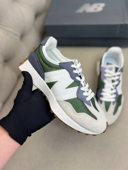 Кросівки чоловічі New Balance зелені замша та текстиль ob427-1 | Зображення 4