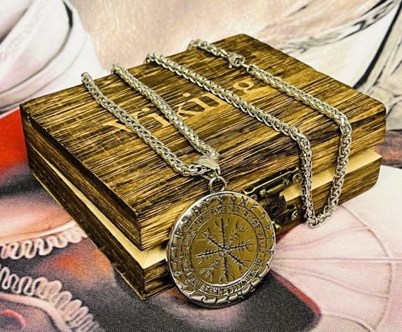 Кулон підвіска Vikings Valknut амулет у скандинавському стилі з ланцюжком - Silver | Зображення 7