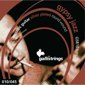 Струни для акустичної гітари Gallistrings GSB10 (.010-.045), GYPSY JAZZ LIGHT, Silver