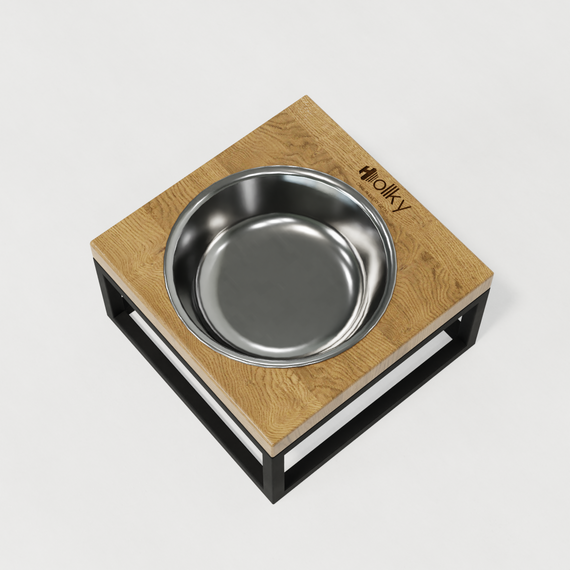 Миска на подставке для кошек и маленьких собак Hollky Base Solo S (1 × 0,45 л) Solo S-18187-BLNT | Зображення 4