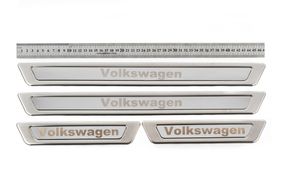 Универсальные накладки на пороги Volkswagen V-1 (4 шт., нержавейка) для Volkswagen