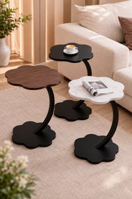 Приліжковий кавовий столик Flower 40х30х60 см
