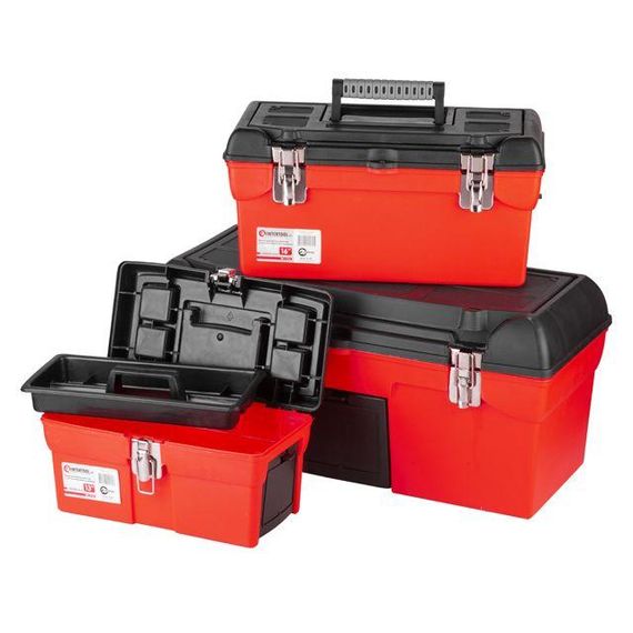 Комплект ящиків для інструментів з металевими замками 3 од. INTERTOOL BX-0007 | Зображення 1