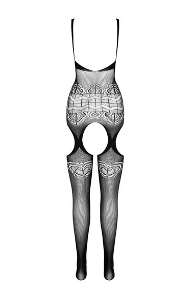 Бодістокінг Passion ECO BS005 white, щільний, відкритий доступ, імітація підв’язок, S/M/L | Зображення 5