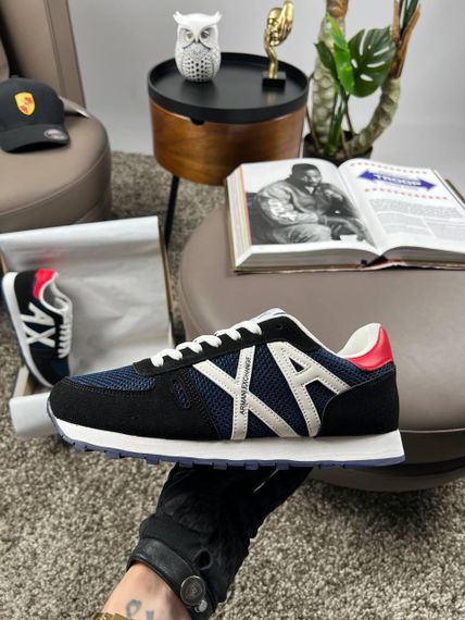 Мужские кроссовки  Armani Exchange Black White Navy весна / лето / осень A3140 42 26