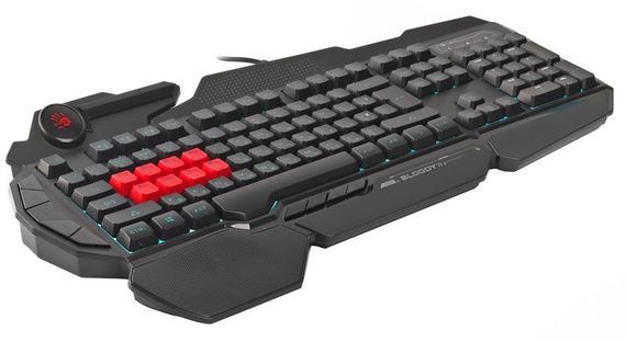 Ігрова клавіатура A4Tech Bloody B318 LK Black, чорна, підсвічування клавіш, USB | Зображення 1