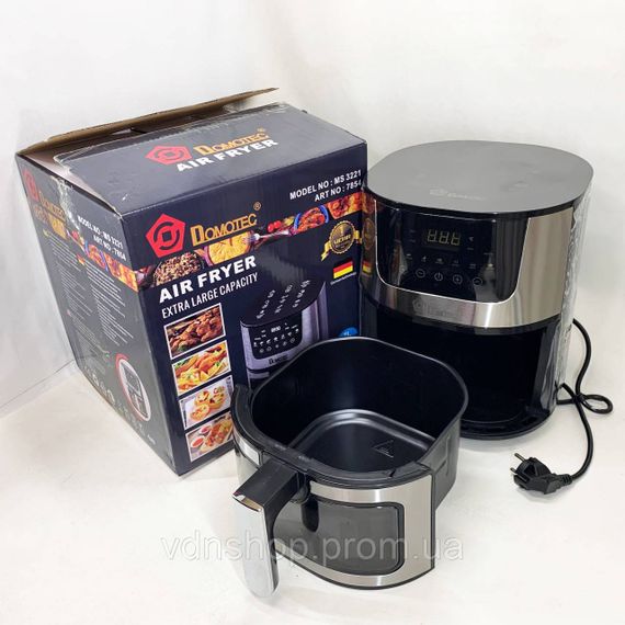 Якісна побутова аерофритниця для дому Domotec, Безмасляна фритюрниця для запікання WL-21 | Зображення 1